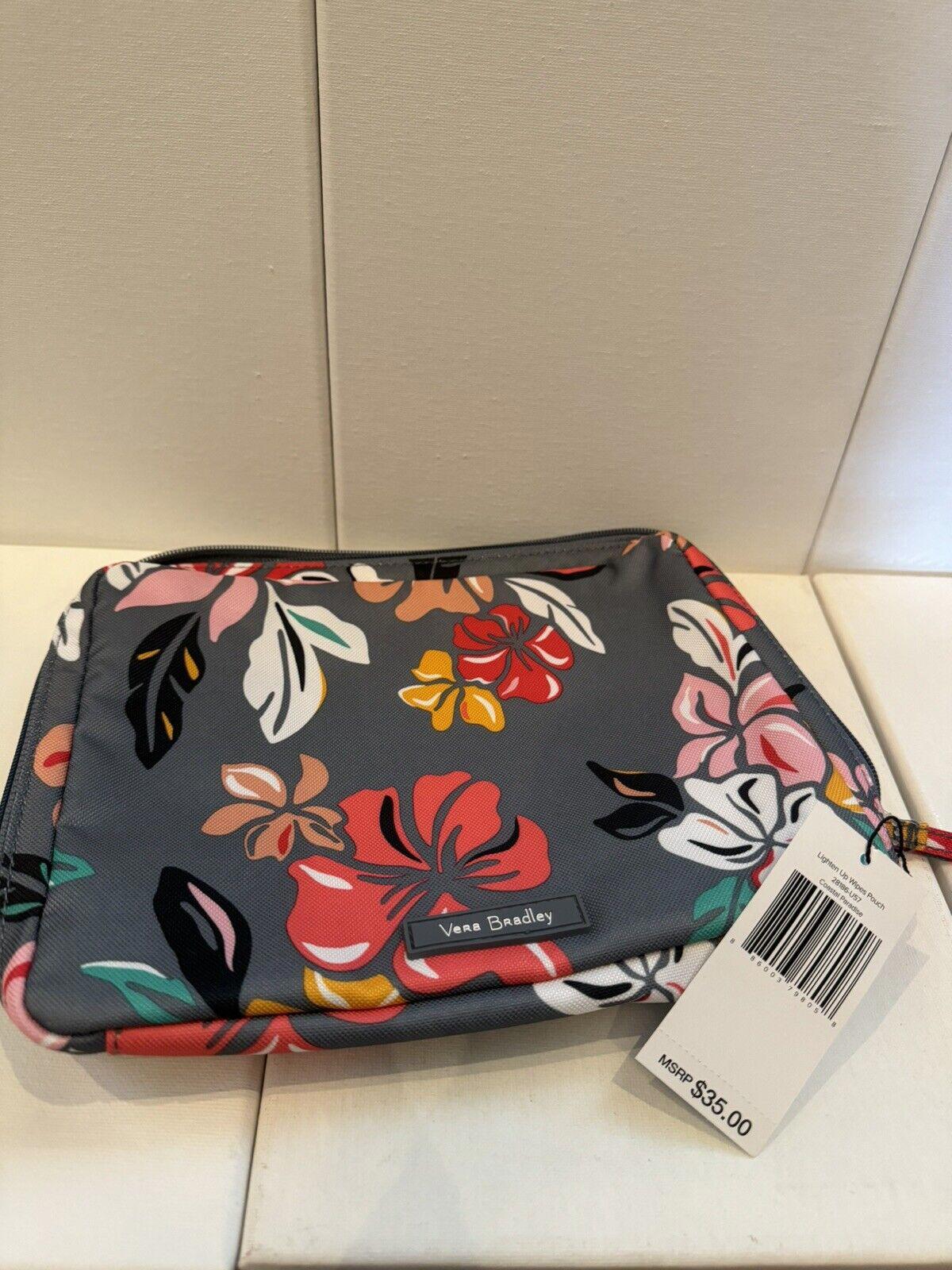 VERA BRADLEY Lighten Up Wipes Pouch Bag Case- 3 Styles & Colors AVAILABLE NWT