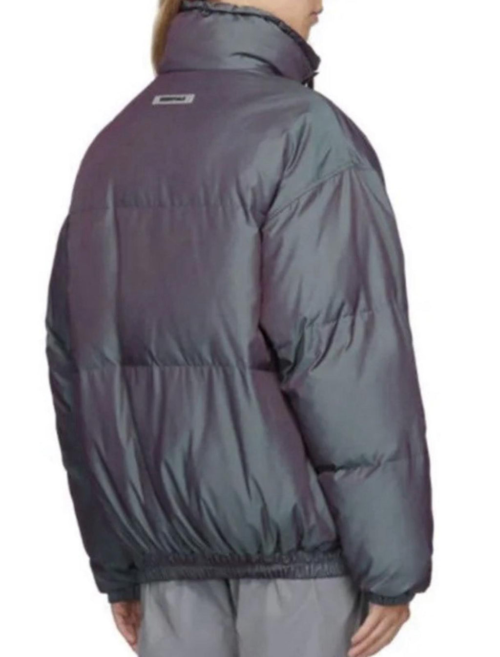 Essentials Fear Of God Jacket Medium iridescent Puffer Down Quilted Full Zip NEW