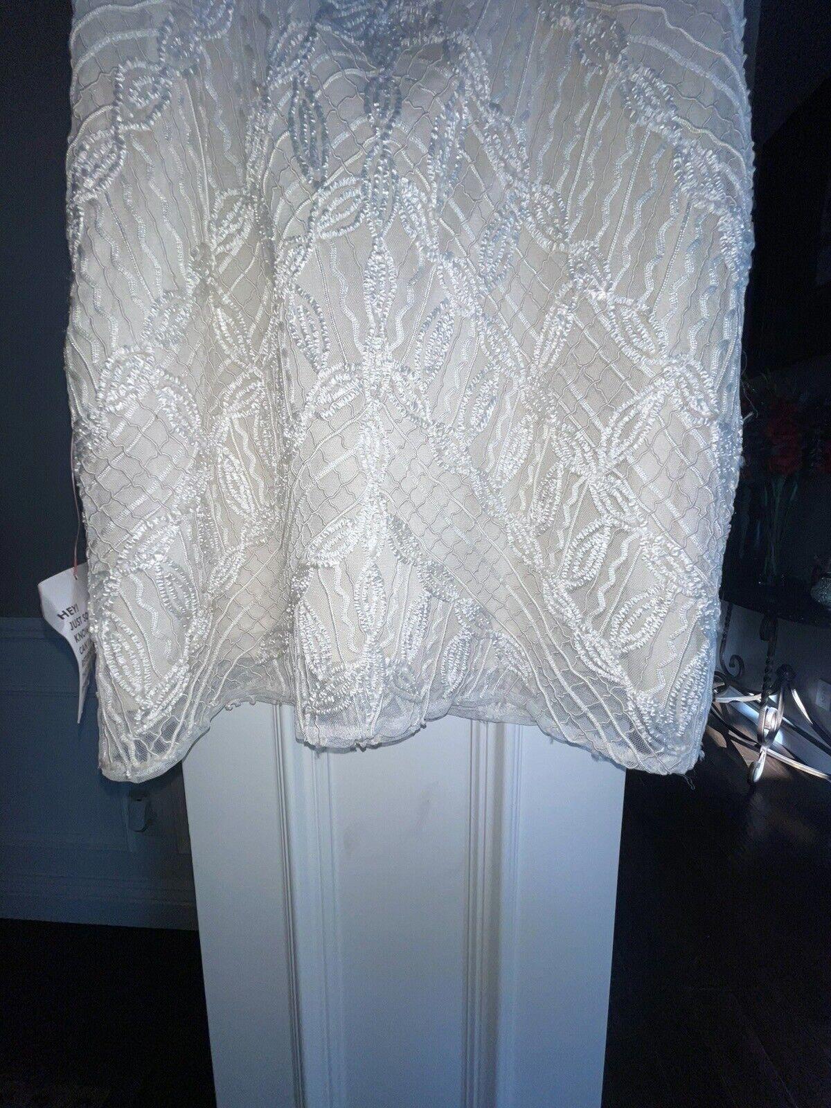 ASOS EDITION Cornelli embroidered dress in ivory. Sz 8. NEW!