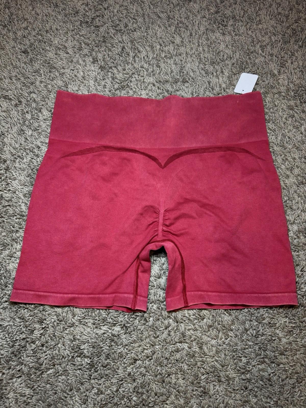 Gymshark Womens Vital Seamless 2.0 High Compression Shorts Red XXL NEW Sold Out!