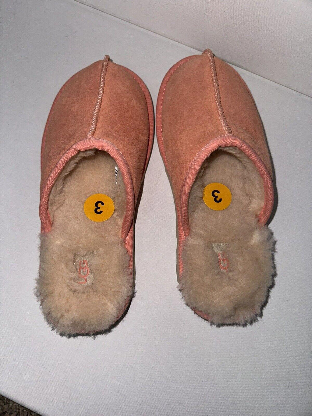 New UGG Little Kids Keegan Slide Slipper Peach sz 3