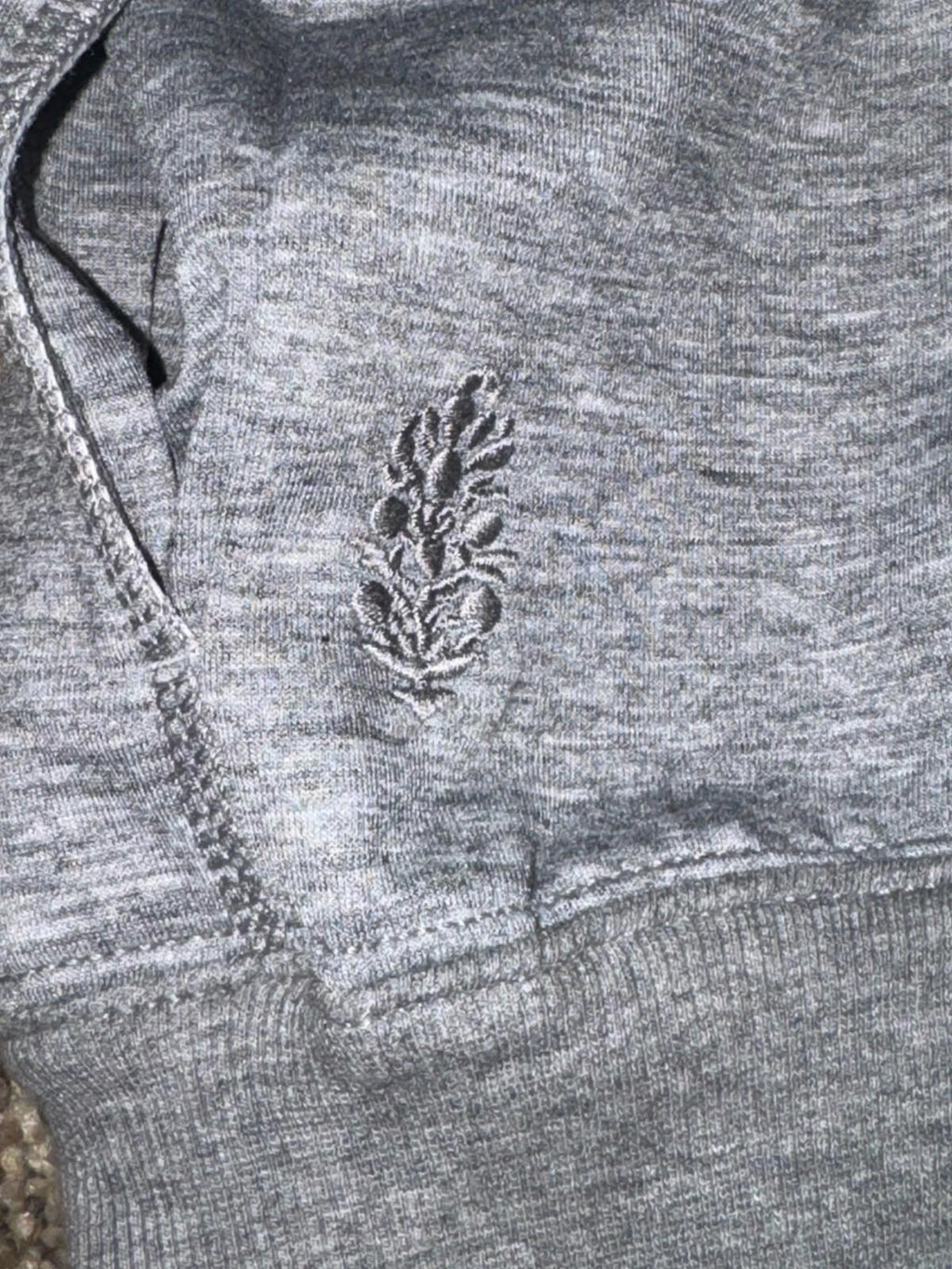 Free People Movement Pick It Up Pleated Knit Insulated Heather Grey Hoodie NEW S