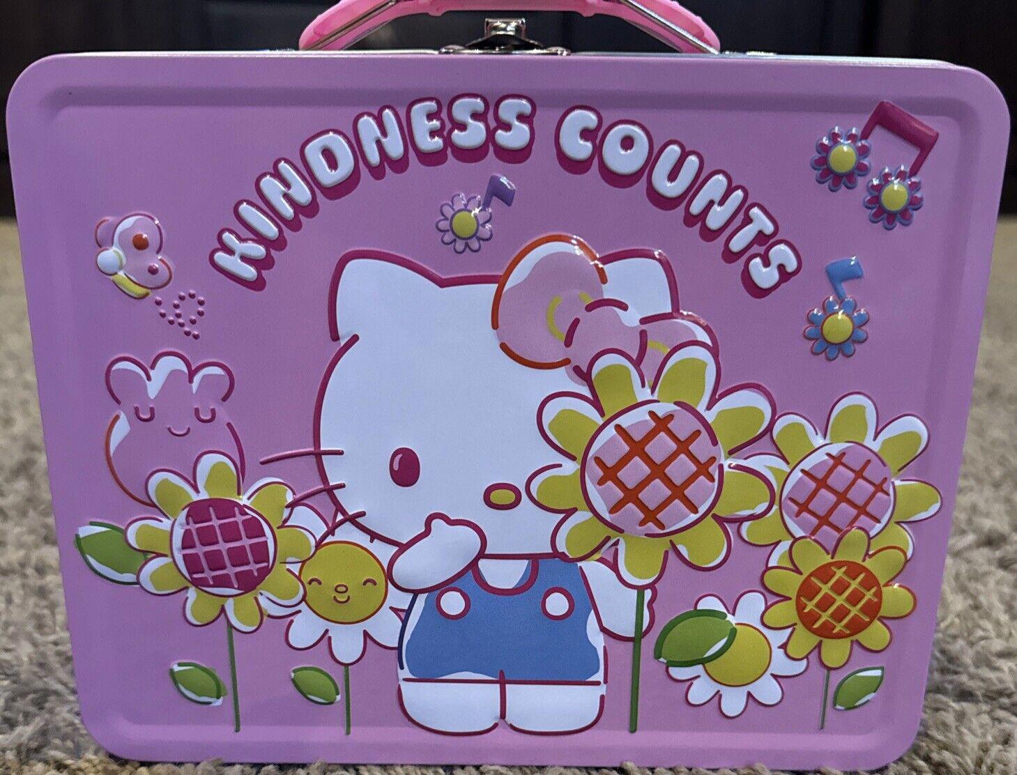 New Sanrio Hello Kitty Cafe Tin Metal Lunch Box Collectable