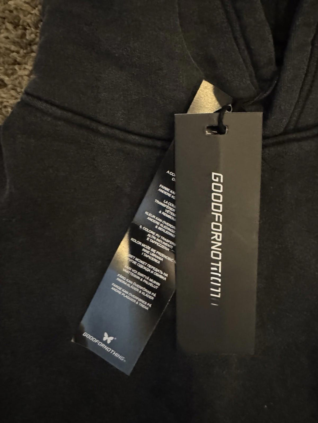 NEW Good For Nothing LIBERTY Hoodie - washed black MEDIUM NWT