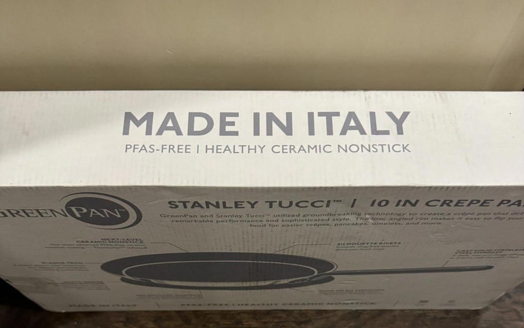 Williams Sonoma GreenPan Stanley Tucci™ Ceramic Nonstick 10” Crepe Pan White NIB