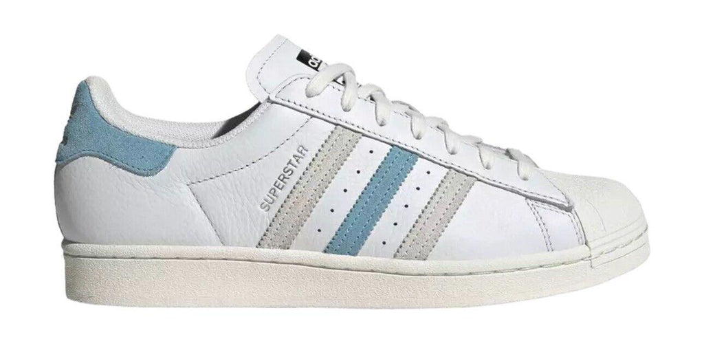 NWOB adidas Originals Superstar Low Cream/White/Blue sz 9