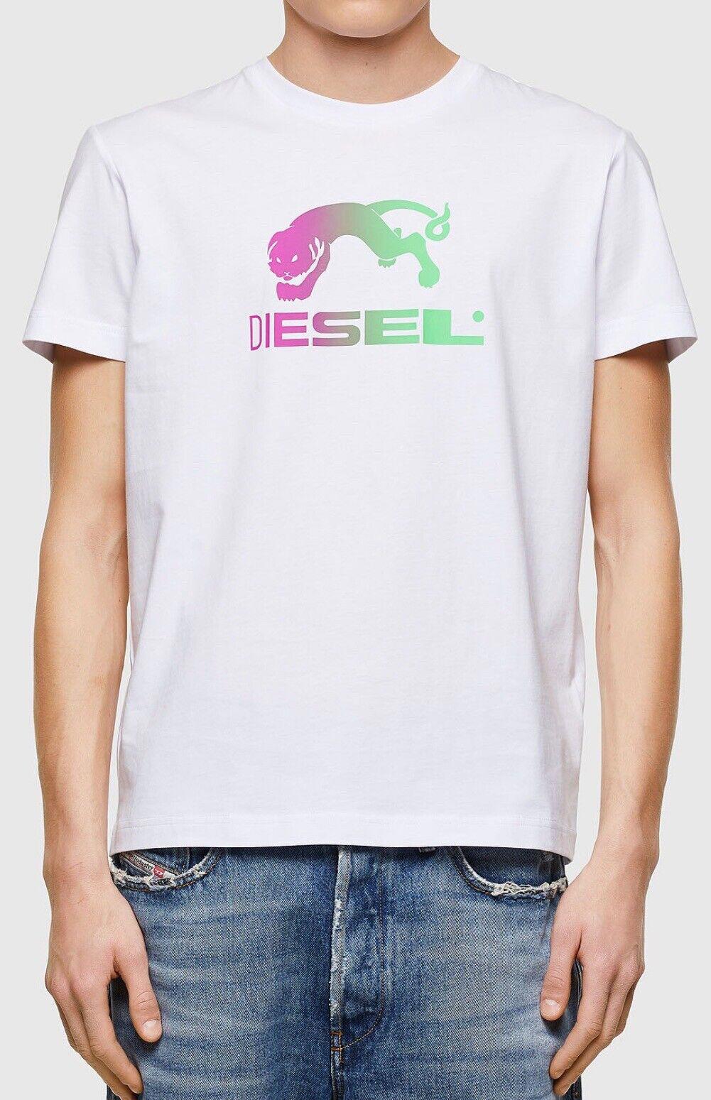 Diesel Slim Fit Crew Round Neck Organic Logo T-Shirt Med