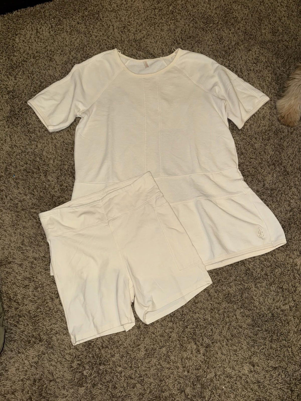 NWT Free People FP Movement I Elements Set in IVORY Size MED lounge Sold Out NEW