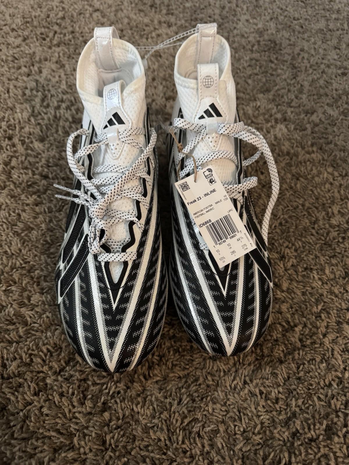 Adidas Freak 23 Inline Football Cleats HP2455 Black & White Men’s Size 10.5 New