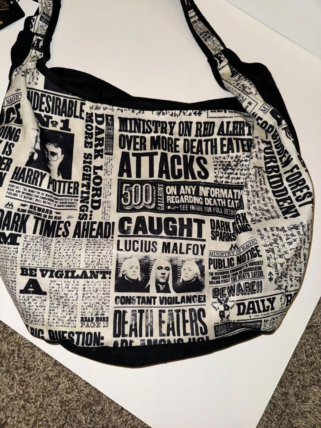 Bioworld Hobobag Harry Potter Daily Prophet Hogwarts xbody