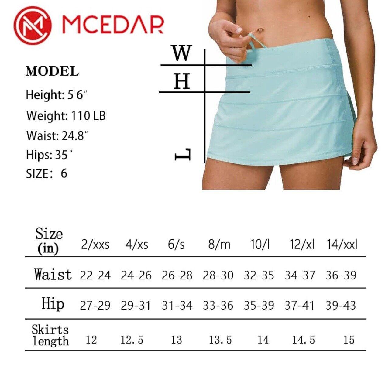 MCEDAR Pleated Tennis Skirt for Women with Pockets Mid-Rise Athletic Skirts Golf