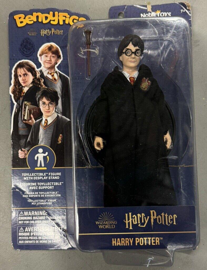 BendyFigs HARRY POTTER 7" Figure Toyllectible With Display Stand Wand Cape NN736