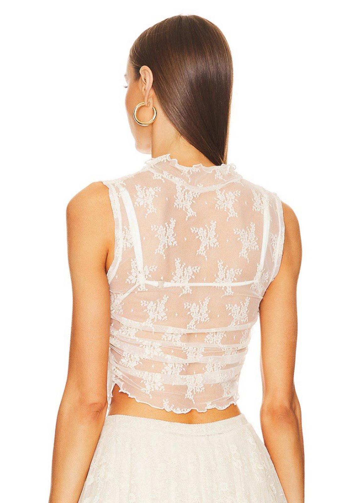 Free People Intimately FP Solid Nice Try Muscle Top in Evening Creme NEW!