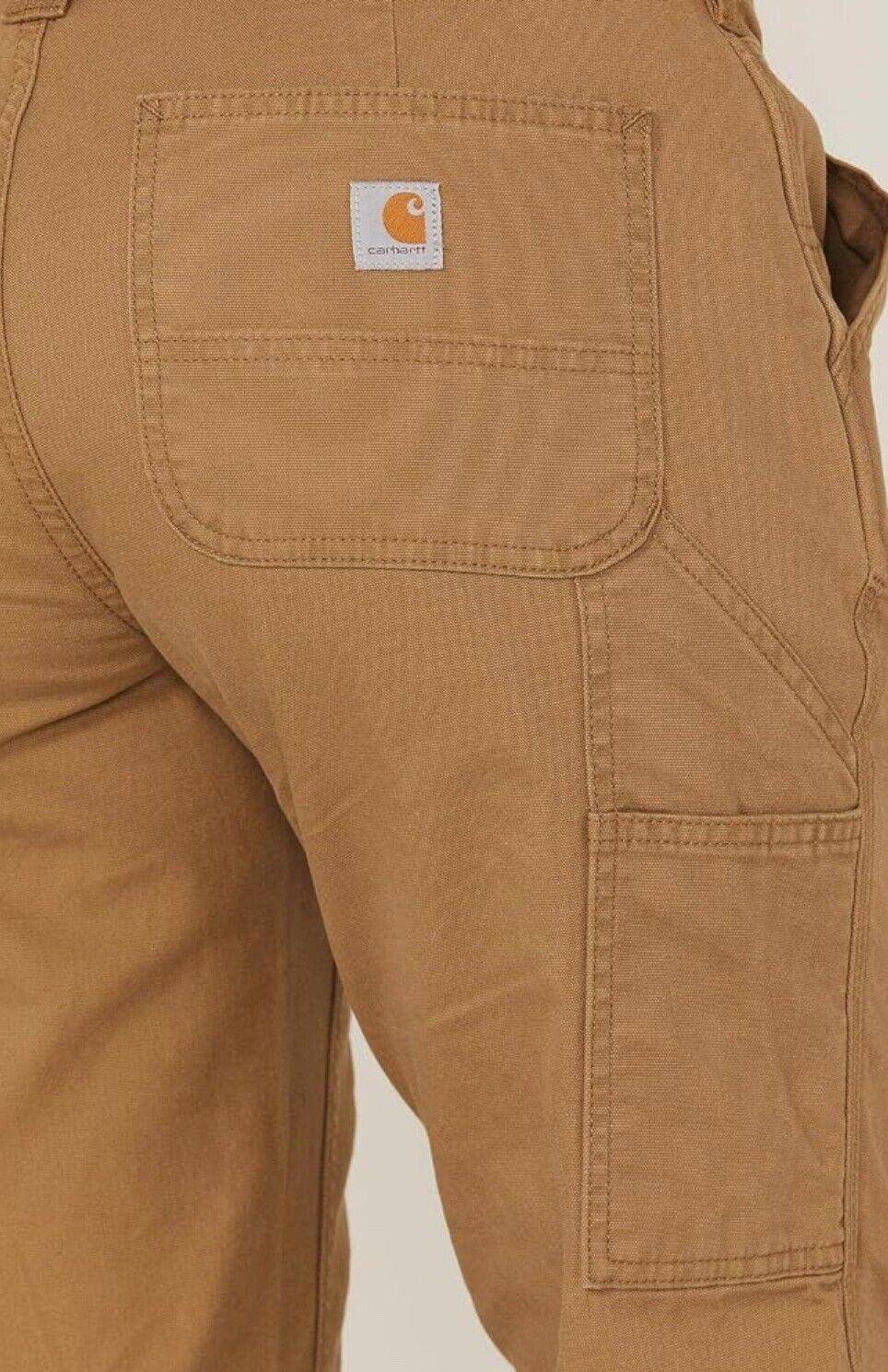Carhartt Women Rugged Loose Fit Canvas Pant Khaki 16 Reg