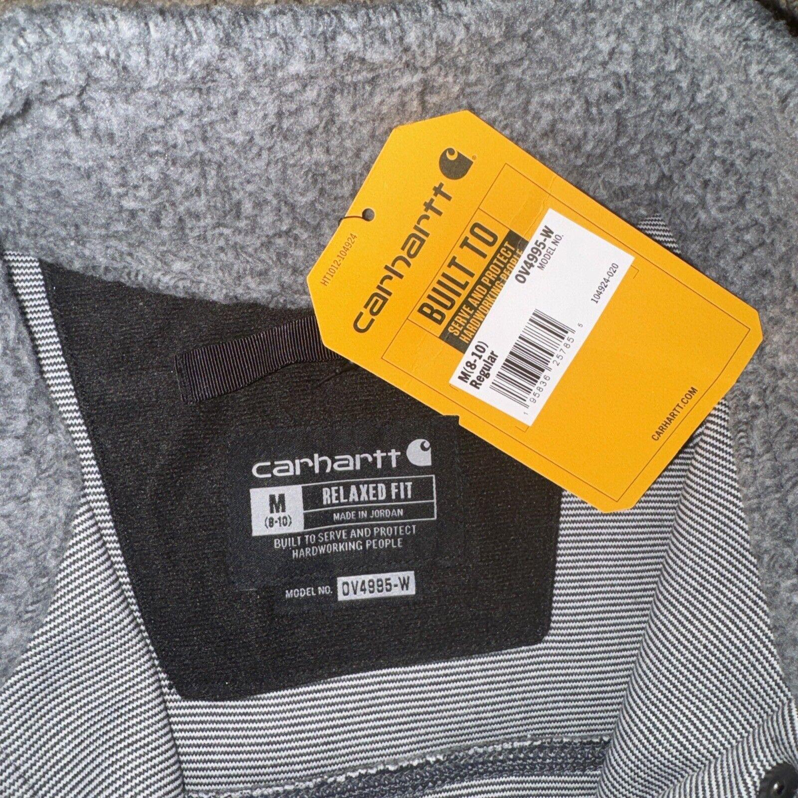 Carhartt Women Relaxed Fleece Snap Front Vest Grey LG