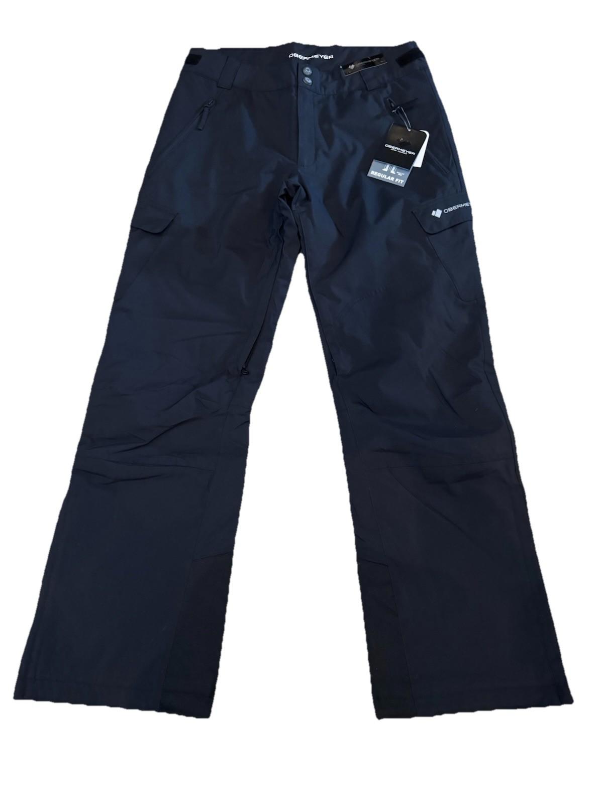 Obermeyer Mens Sz LG Long Alpinist Stretch Insulated Pants Black NEW