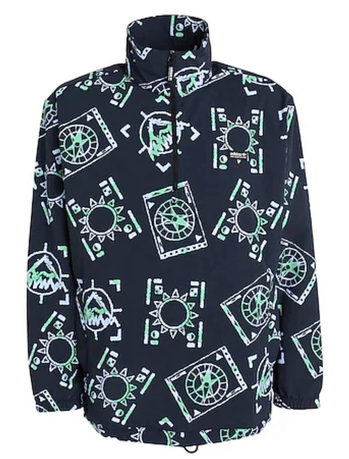 Adidas Men's Adventure Allover Print Archive Anorak Windbreaker Jacket Size SM