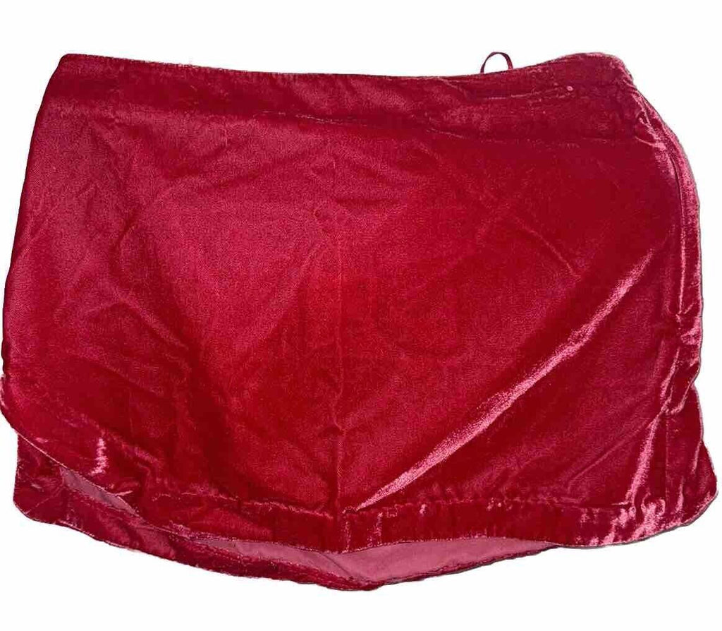 Free People sz 10 Annalise Low Rise Velvet Skirt Hot Pink