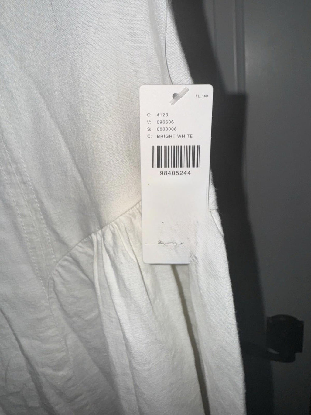 NEW Anthropologie Pants Womens White Wide Leg Linen Blend Pleated NWT Size 4