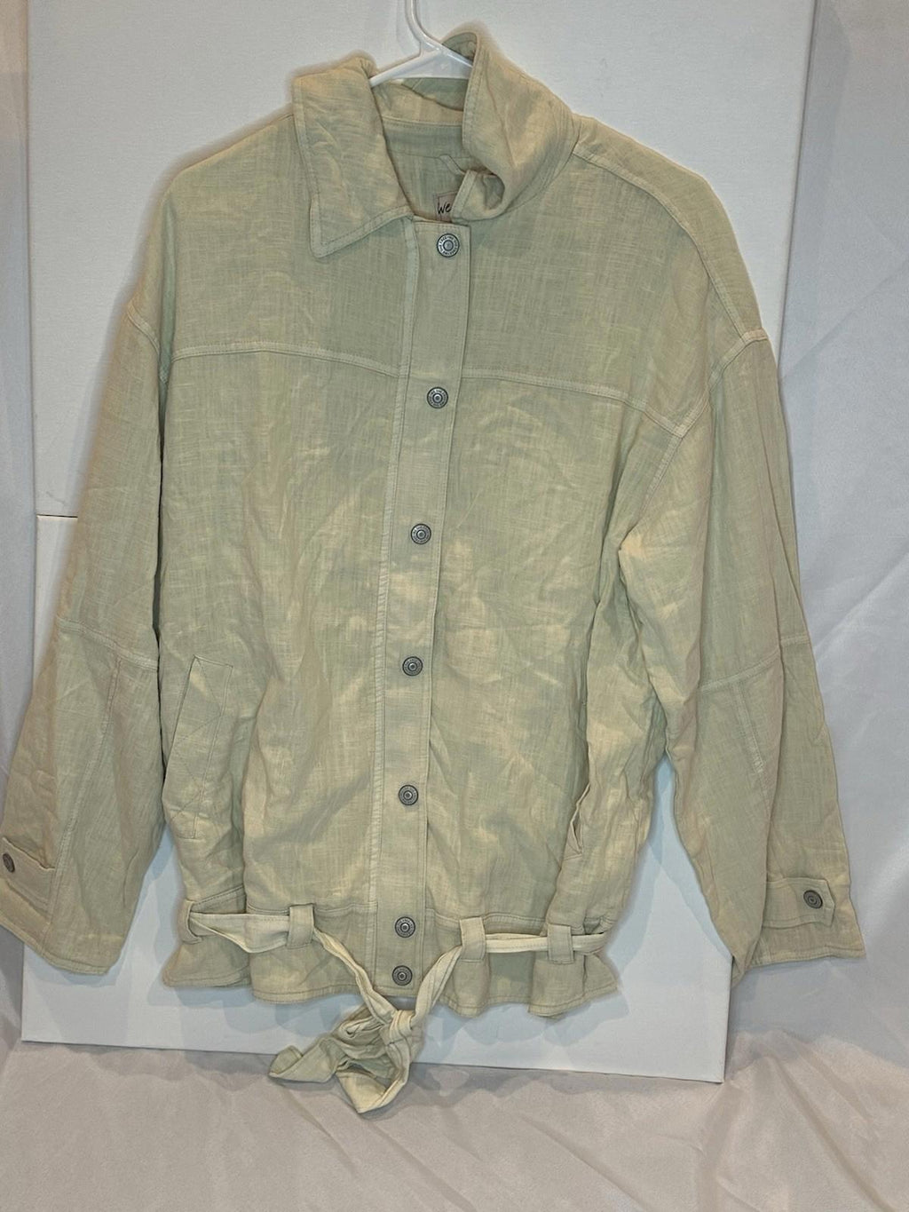 NEW WE THE FREE LOLA LINEN JACKET  WET PLASTER Small NEW