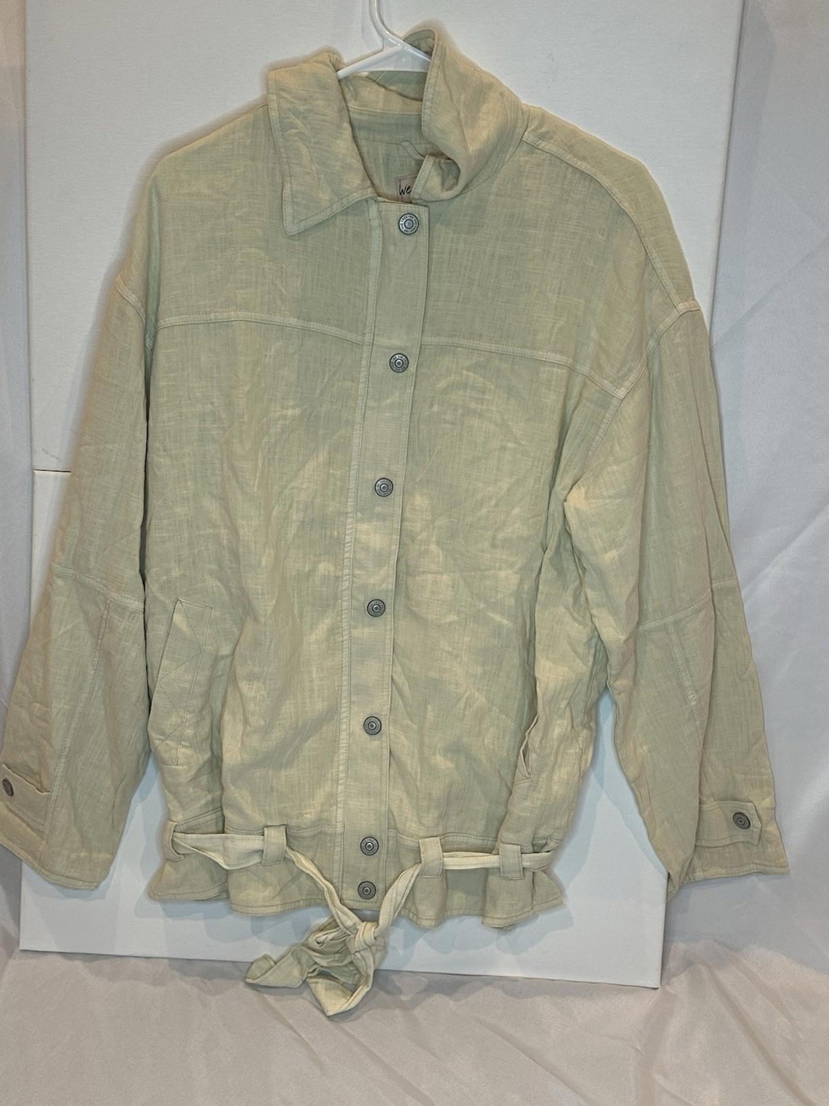 NEW WE THE FREE LOLA LINEN JACKET  WET PLASTER Small NEW