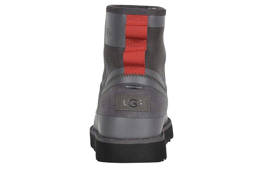 NEW UGG MENS CLASSIC MINI URBAN TECH WP CHARCOAL BOOTS US 8