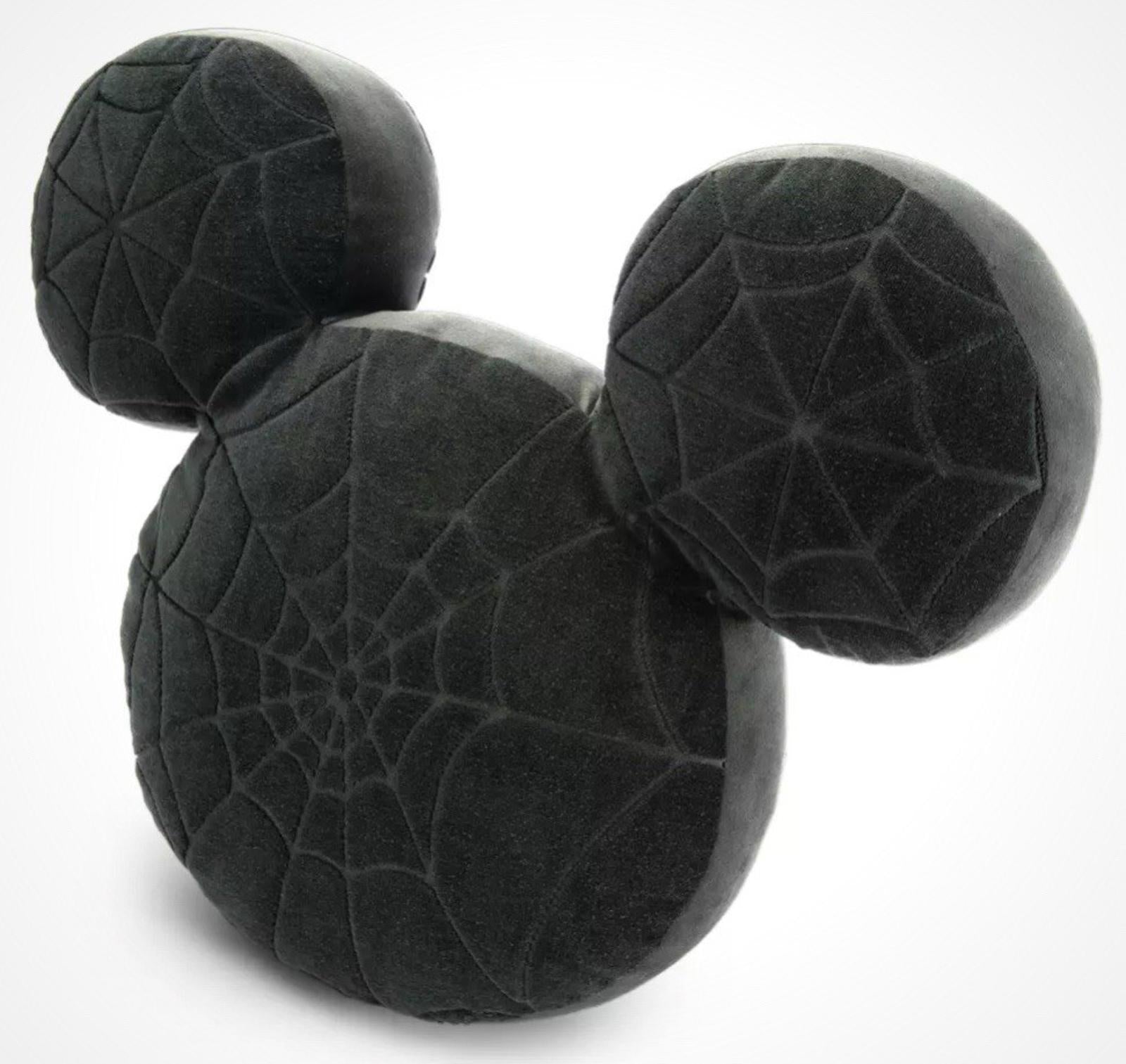 2025 Disney Parks Home Halloween Mickey Mouse Throw Pillow 18"x16" Spider Web