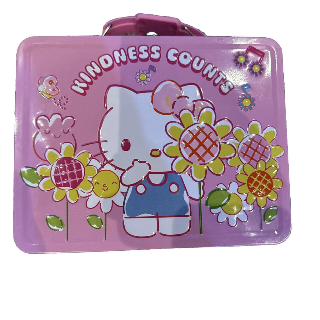 New Sanrio Hello Kitty Cafe Tin Metal Lunch Box Collectable