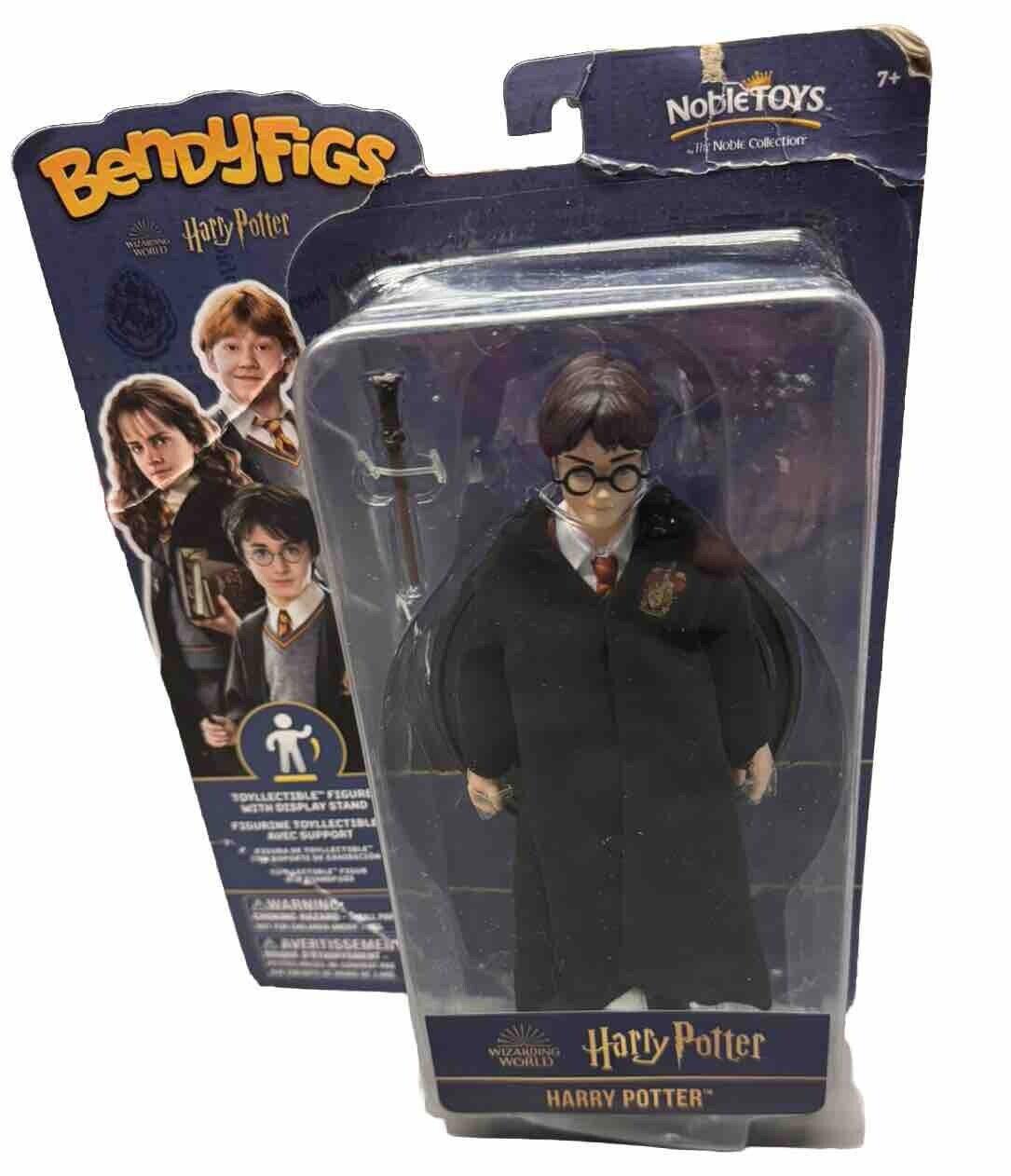 BendyFigs HARRY POTTER 7" Figure Toyllectible With Display Stand Wand Cape NN736