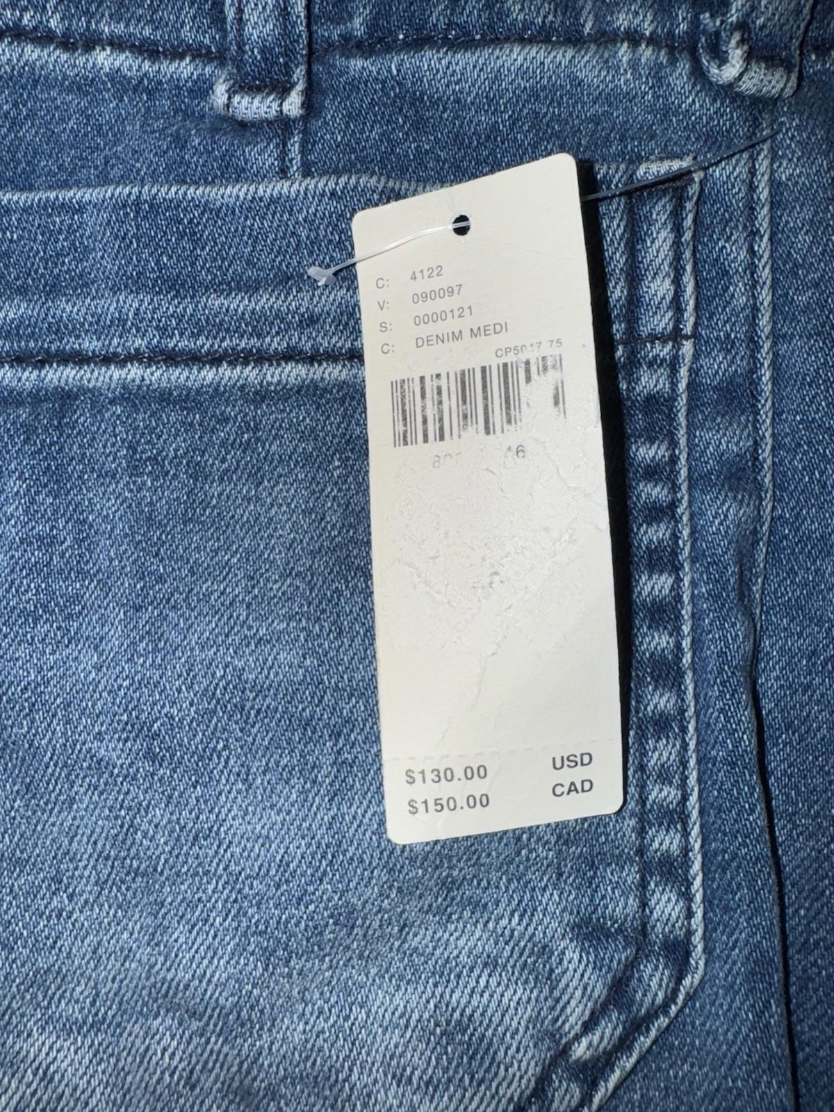 Maeve by Anthropologie- Size 25 Jean:  The Colette Wide Leg Jean Med Denim $150