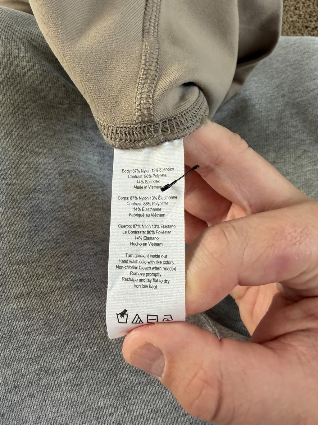 Alo Yoga Moto Leggings Womens XS Tan High Waist Ribbed Athleisure (see Desc.)