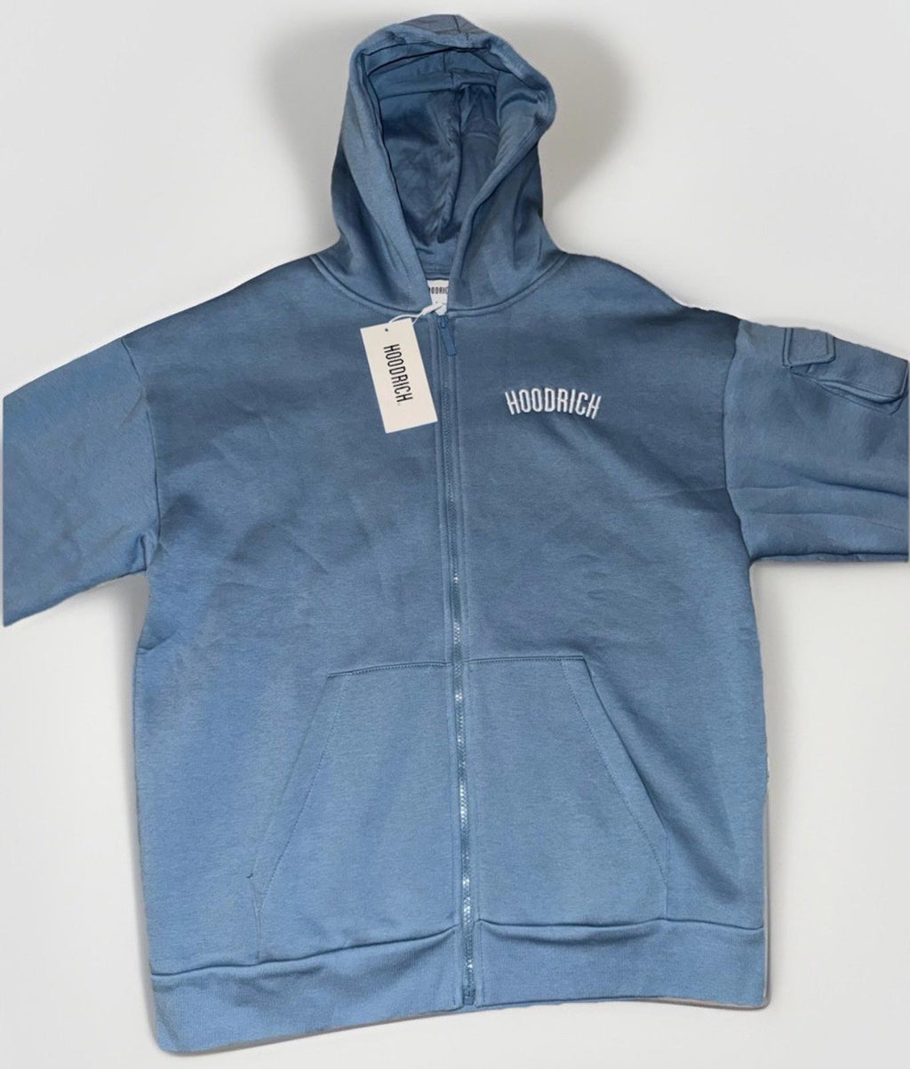 Hoodrich Hoodie Men's Size Large Powder Blue From Nothing To Something Pullover
