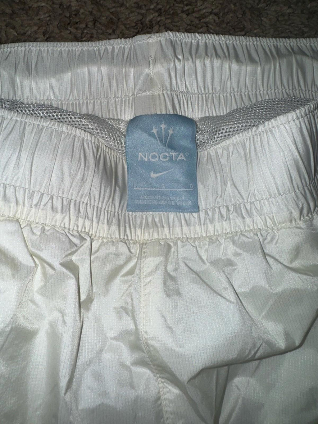 Nike NRG NOCTA Pants White Reflective Lined Drake HV5313-100 Men’s Size L NWOT