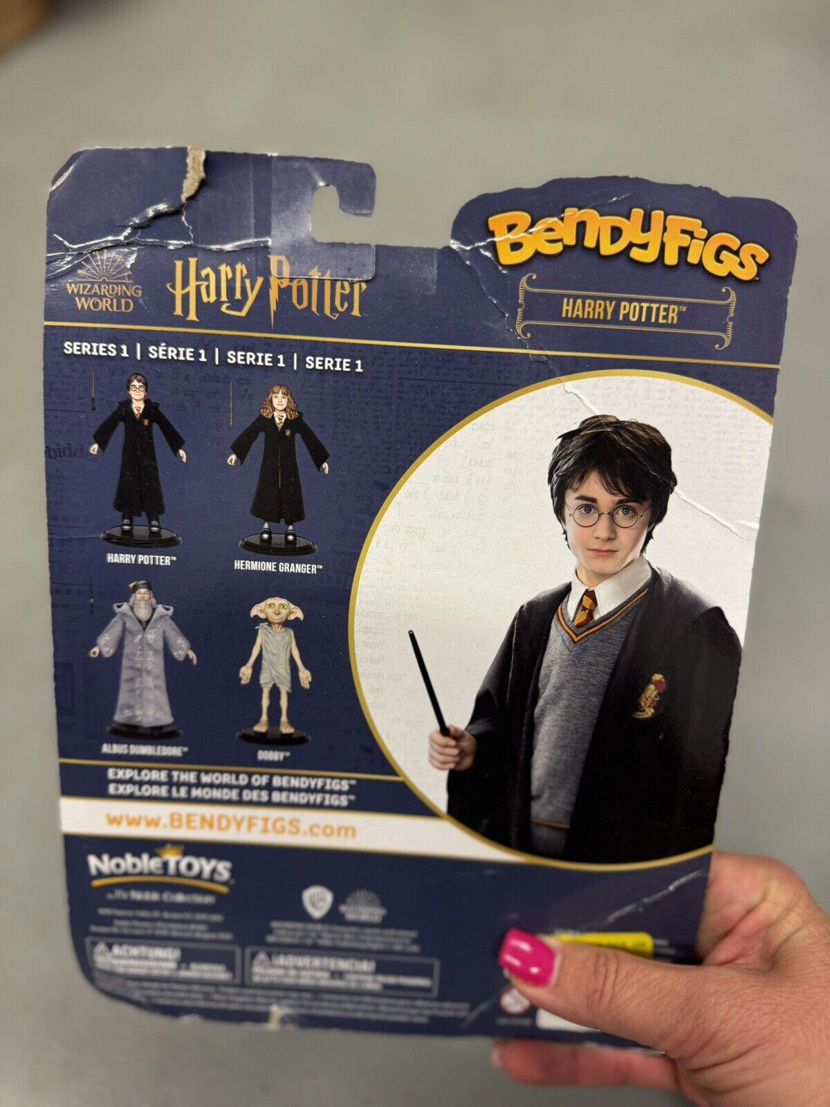 BendyFigs HARRY POTTER 7" Figure Toyllectible With Display Stand Wand Cape NN736
