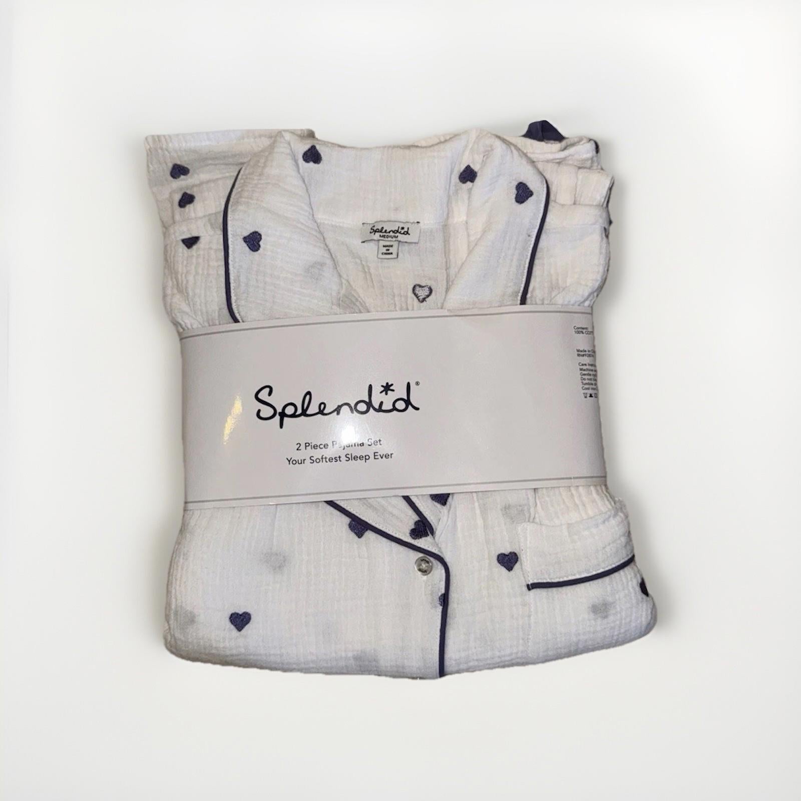 NEW! - Splendid Long Sleeve Pillowsoft Pajama Set Lottie Love Sleep set MED