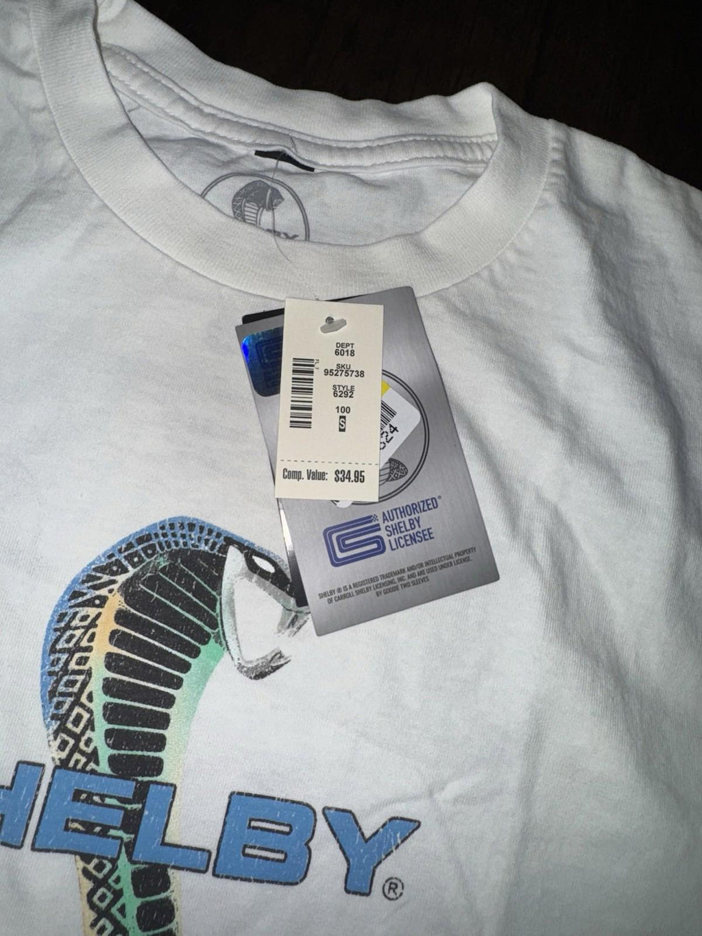 NEW!  Men's Shelby Cobra CSX2000 Relaxed Graphic Tee Small NWT