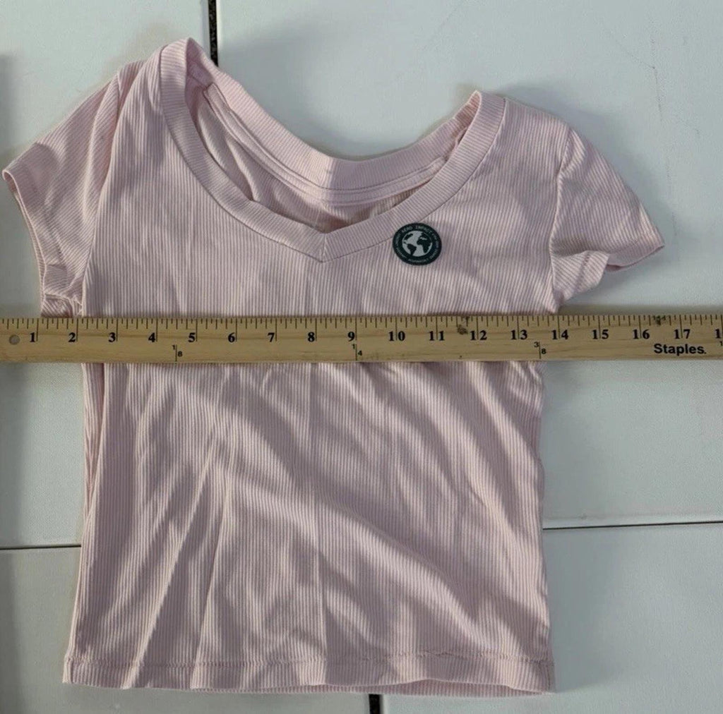 NEW Aeropostale Seriously Soft Baby Tee Pink Ribbed Top Size Small