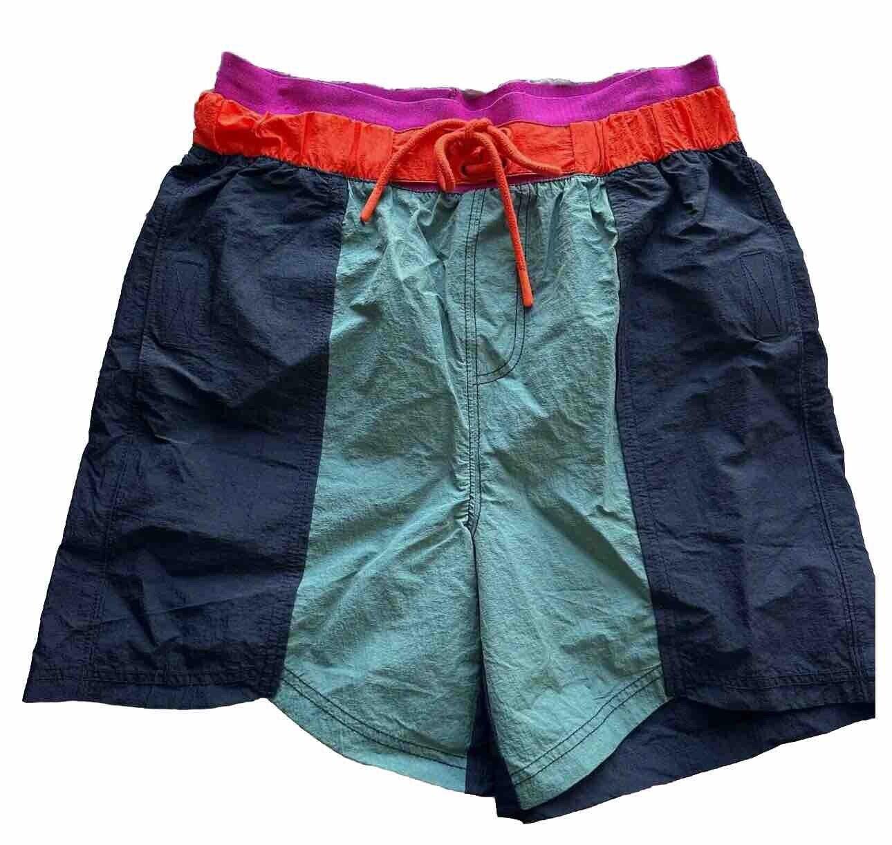 Free People Sun Daze Board Shorts Navy Colorblock S NWOT