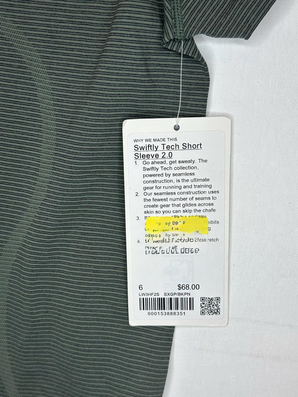 Lululemon Swiftly Tech Short-Sleeve Shirt 2.0 NWT SIZE 2 Green NEW