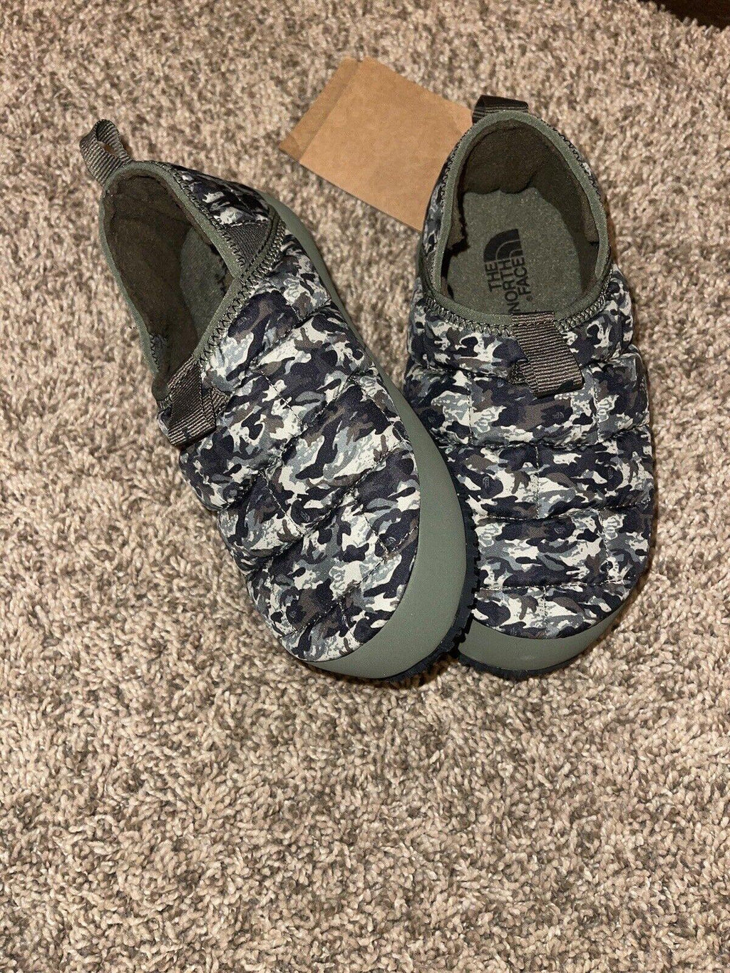 North Face Thermoball Traction Mule 2 Kids Camo Slipper Sz 1