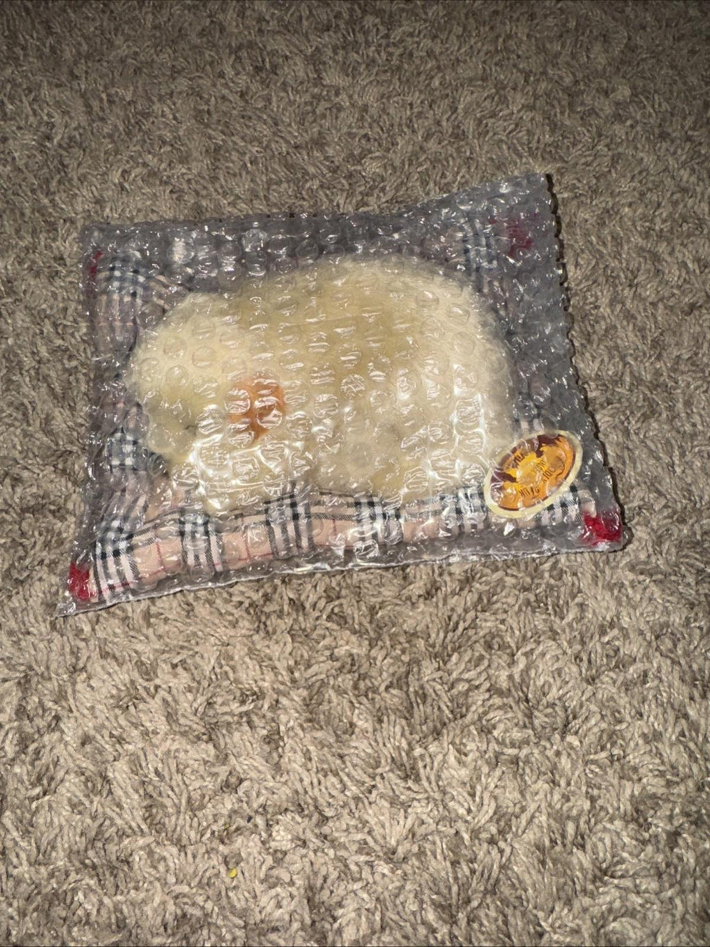 NEW! Fur SLEEPING PUPPY On A Blanket WILCOR CUDDLY FUR COLLECTIBLE
