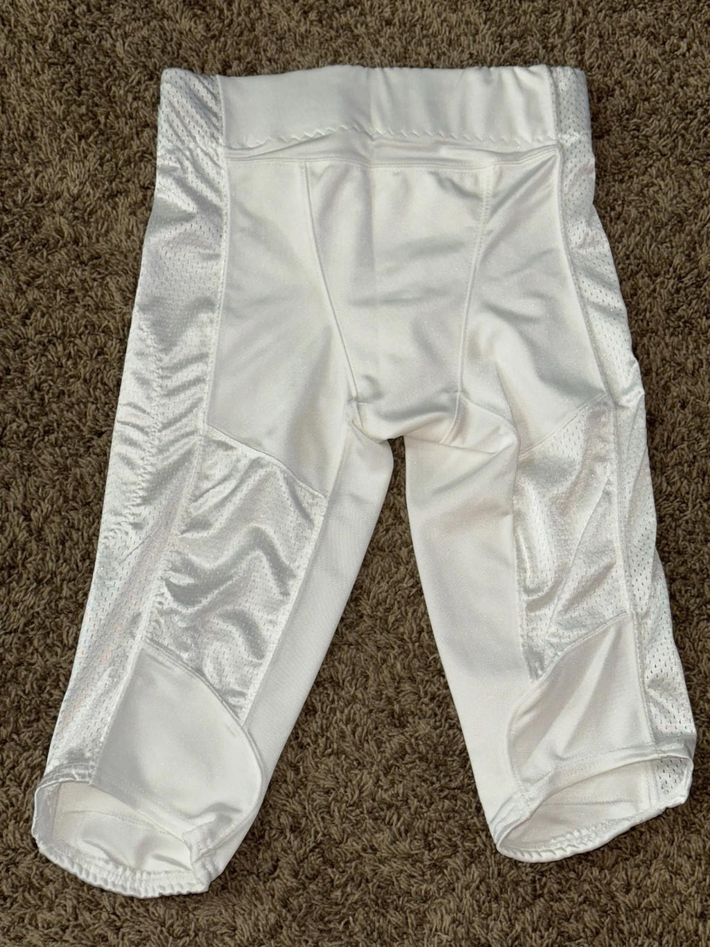 NEW $67 NIKE TEAM VAPOR VARSITY FOOTBALL 3/4 PANTS WHITE/BLACK 908728-100 SMALL