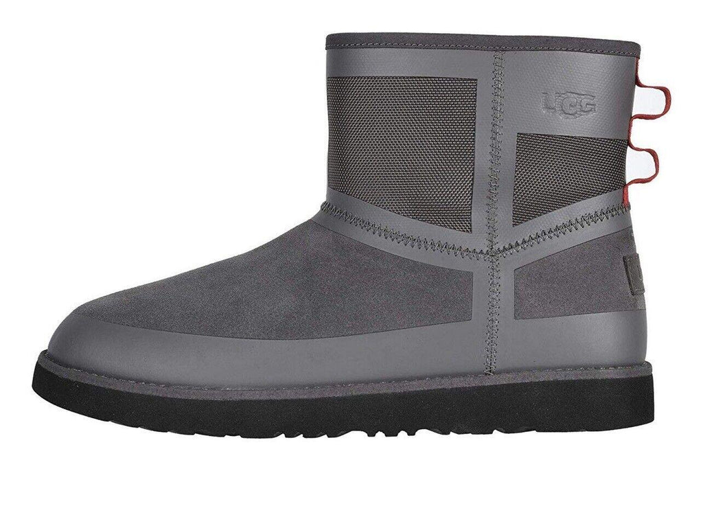 NEW UGG MENS CLASSIC MINI URBAN TECH WP CHARCOAL BOOTS US 8
