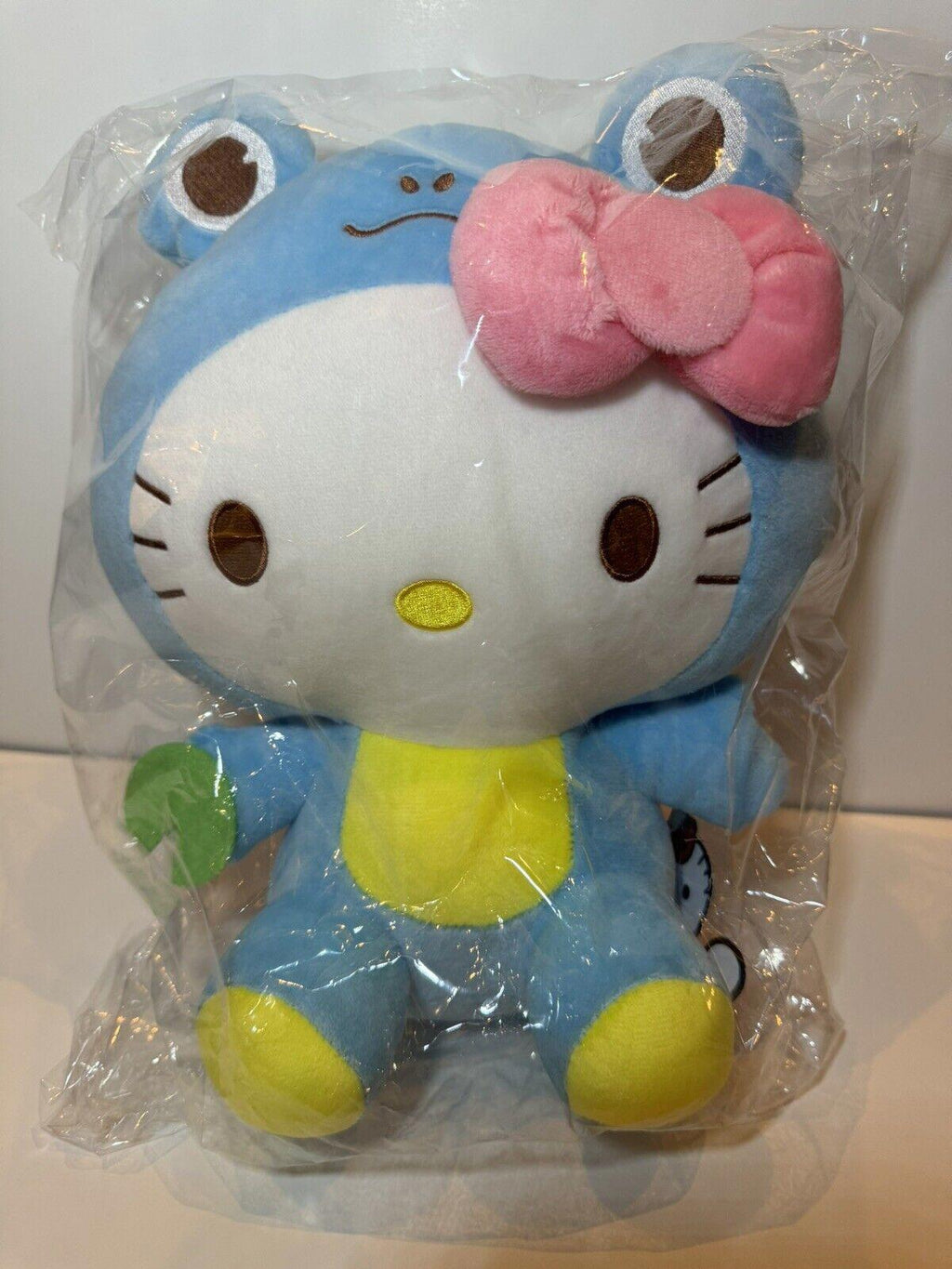 13” Hello Kitty Sanrio Kawaii Frog Suit Plush Figure BLUE