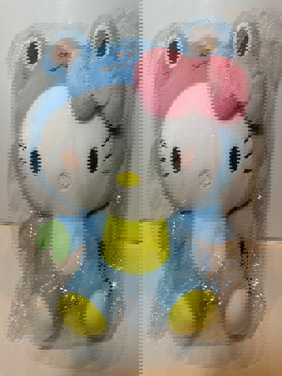 13” Hello Kitty Sanrio Kawaii Frog Suit Plush Figure BLUE