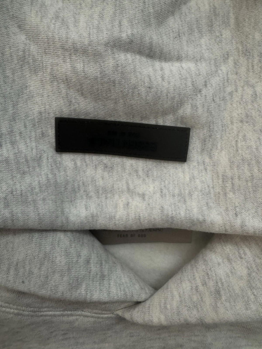 New Essentials Fear Of God 2 Sided Logo Pullover Hoodie Light Oatmeal Size Med