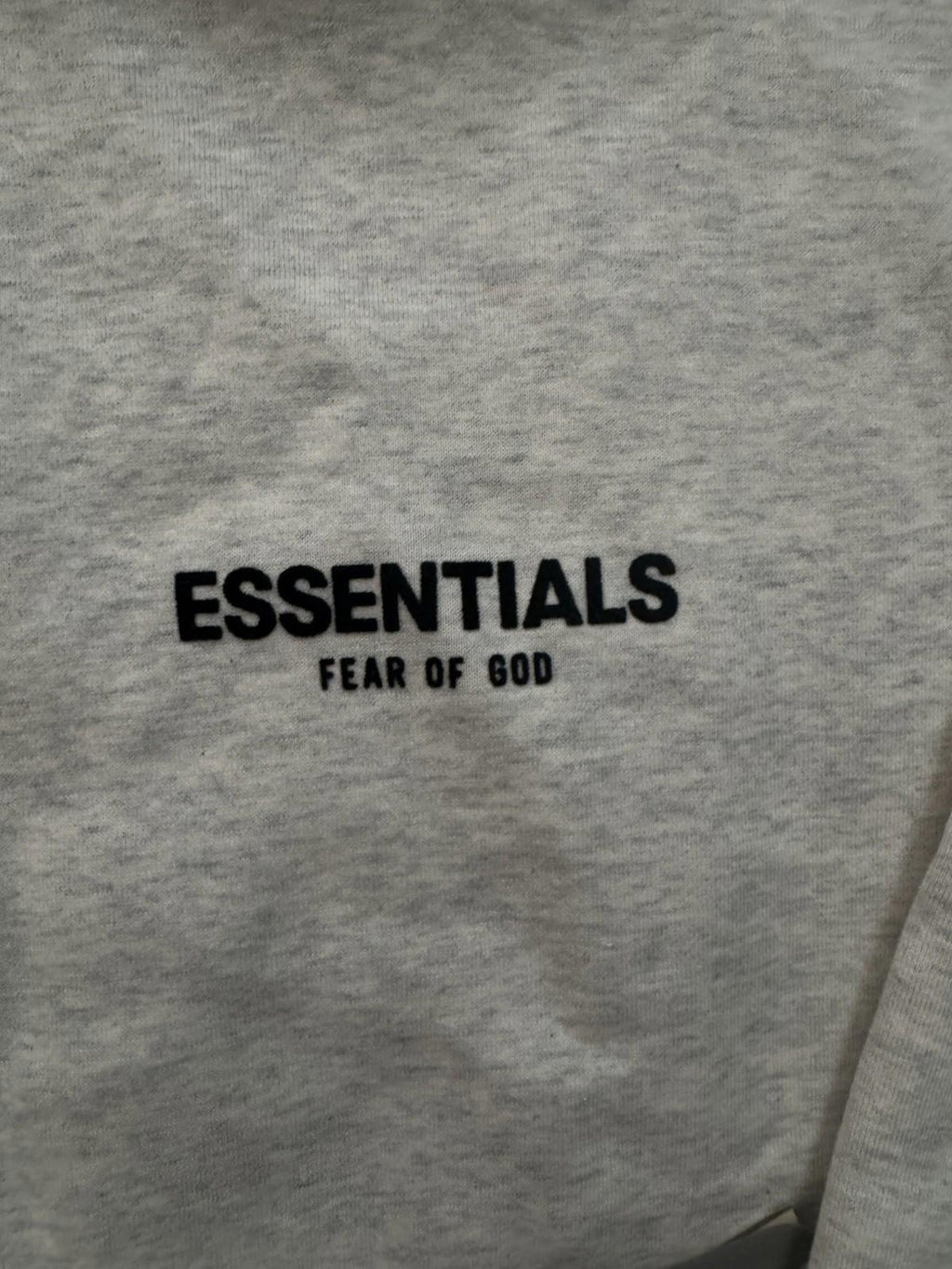 New Essentials Fear Of God 2 Sided Logo Pullover Hoodie Light Oatmeal Size Med