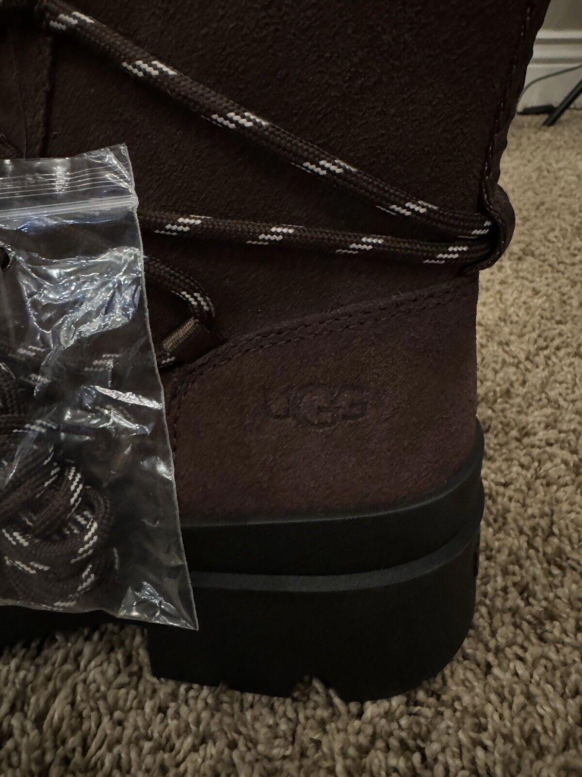 UGG BRISBANE LACE-UP SUEDE PLATFORM BOOTS SIZE 9.5