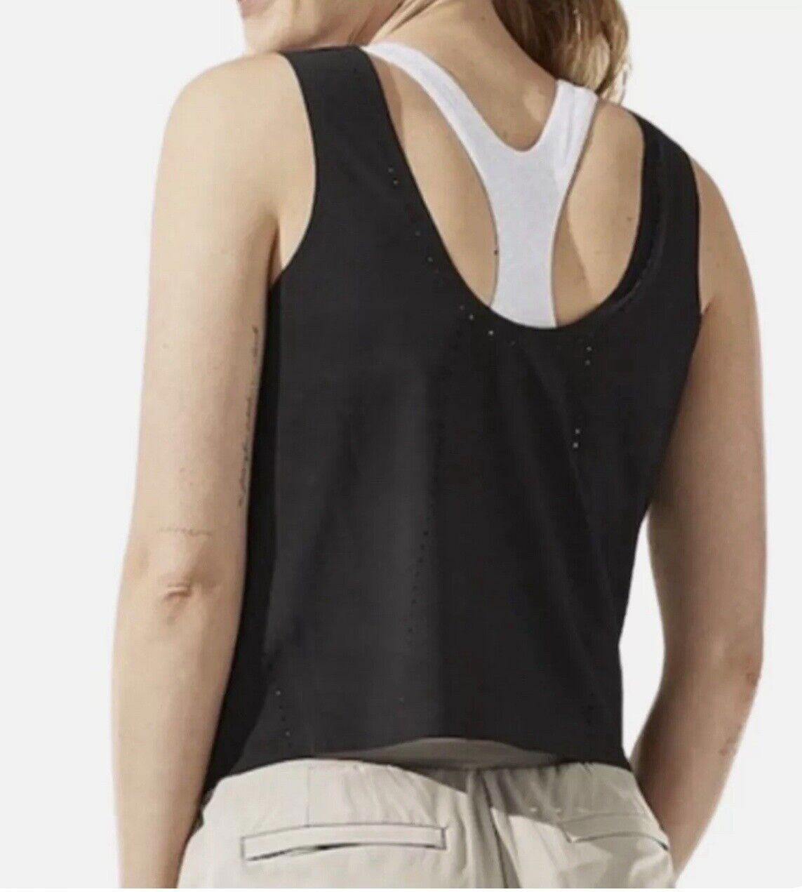 ATHLETA TERRA CROP TANK IN BLACK  SIZE X-SMALL NEW