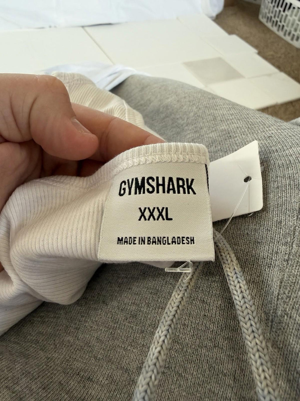 Gymshark Tank Top Mens 3XL White Lightweight Gym Tank NWOT